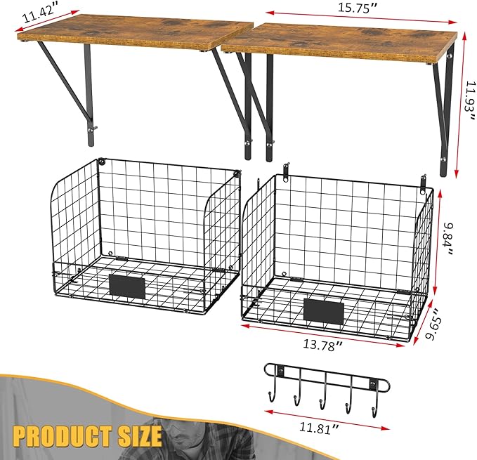 2 Pack Garage Shelves Wall Mounted - Image 3