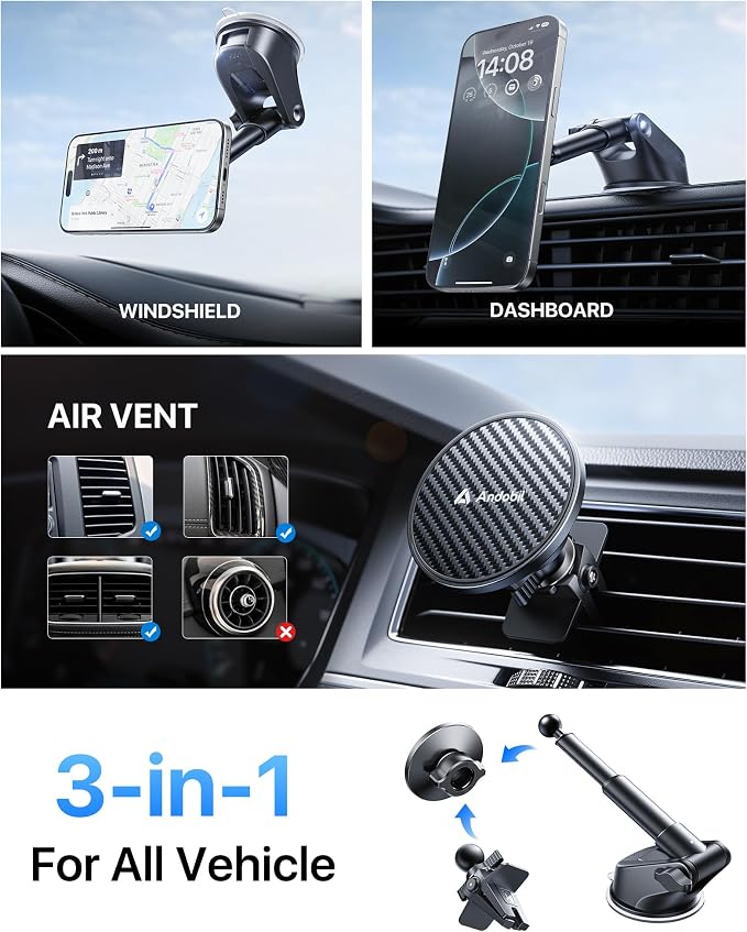 【True Military-Grade】andobil 3 in1 Magnetic Phone Holder - Image 5