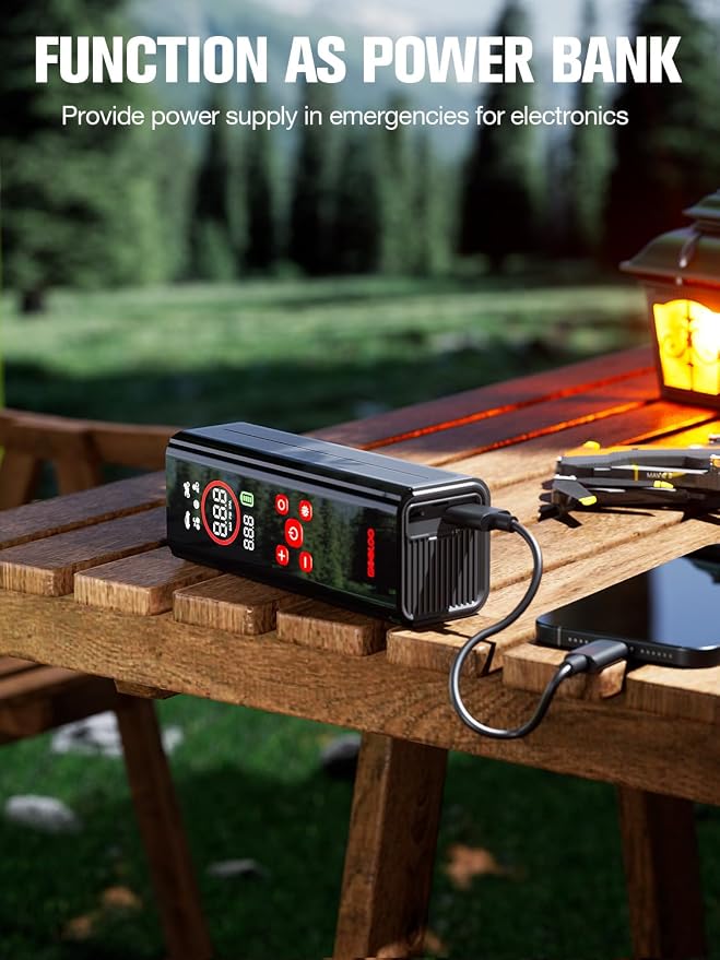 GOOLOO AP150 PRO Tire Inflator Portable Air Compressor, Upgraded UI Color LED - Image 6