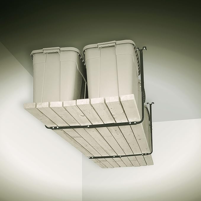 80844-10 34 in. x 26 in. Adjustable Garage Ceiling Mount Storage Rack Kit - Image 2