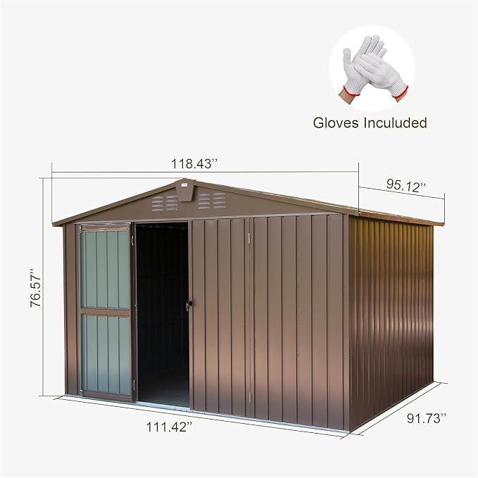 IKERY Metal Storage Shed - Image 6