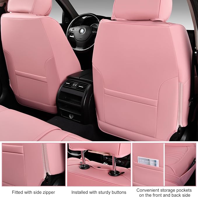 Front Seat Covers, 2 Pieces Universal Seat Covers - Image 7
