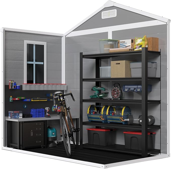MyVoice 6x6 FT Outdoor Resin Storage Shed - Image 10