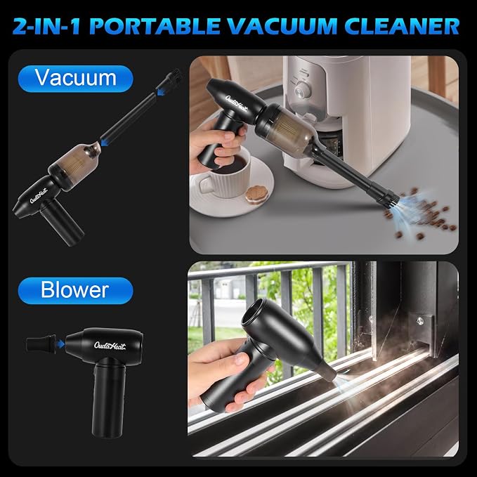Air Duster Jet and Vacuum 2 in 1, 4 Gears Adjust, Rechargeable Portable - Image 5