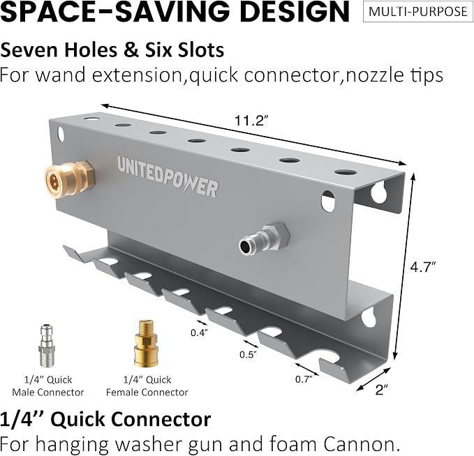 UNITEDPOWER Pressure Washer Gun Holder，Wall Mount Foam Cannon Holder，Tool - Image 2
