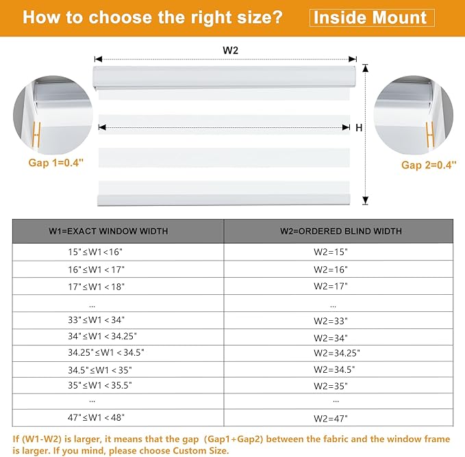 Persilux Cordless Zebra Blinds for Indoor Windows, Free-Stop Cordless, Light - Image 7