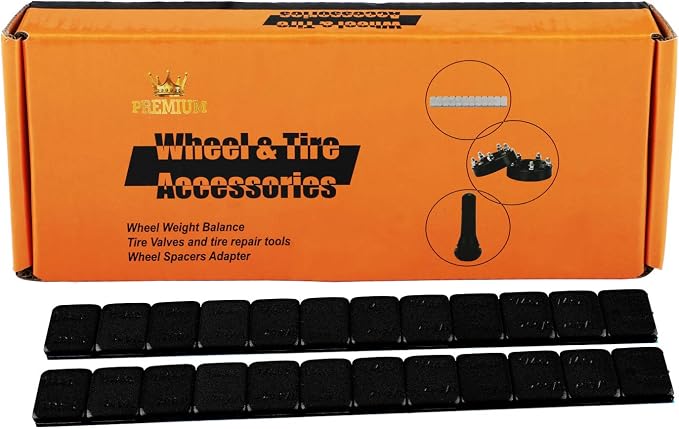 YIZBAP Wheel Weights Black 1/4oz, 72 oz/Box, by YIZBAP