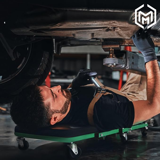 M-AUTO 40-Inch Folding Creeper Rolling Seat, All-in-One Adjustable Roller - Image 9