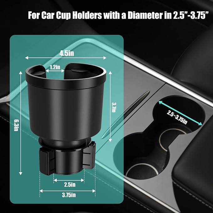 Upgraded Universal Car Cup Holder Expander - Image 4