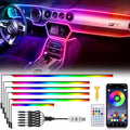 Acrylic 6 in 1 Car LED Lights Interior, RGB Ambient Lighting Car by GPJYD