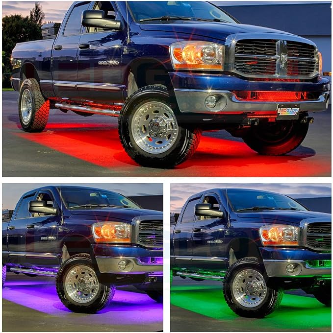 LEDGlow 6pc Million Color Multi-Color Truck LED Neon Underglow Accent Lighting - Image 3