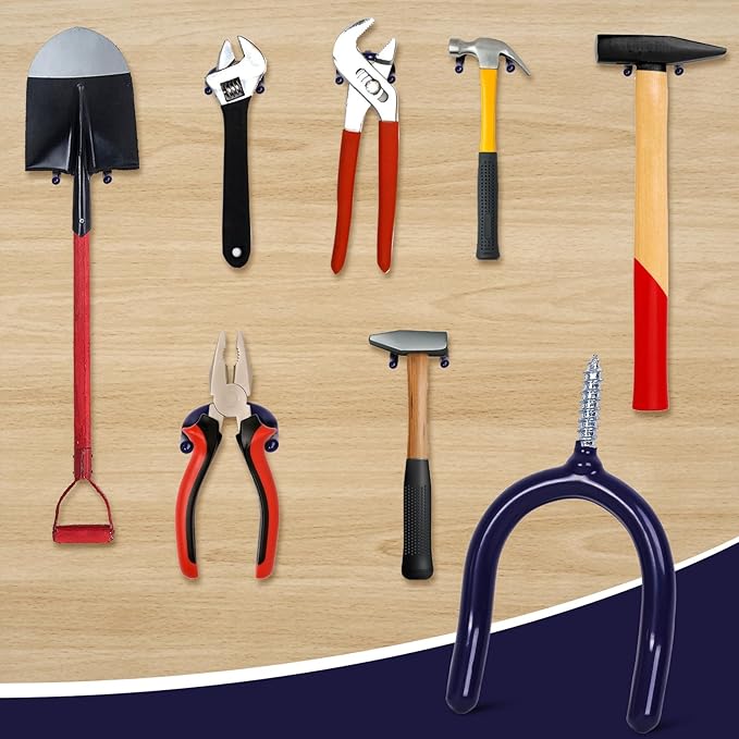 12 Pack Garage Storage System Steel U Hooks - Image 2