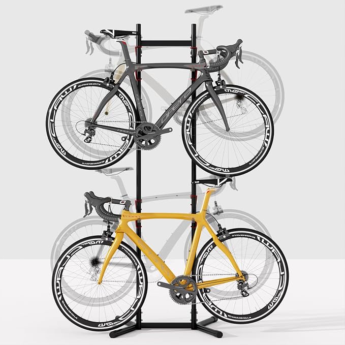 Urban Deco 2-4 Bike Storage Rack Garage Max154lbs, Freestanding Indoor Bike Rack by UrbanDeco