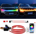 YM E-Bright Car Led Lights Exterior RGB Hood Light Strip Waterproof Multicolor by YME-Bright