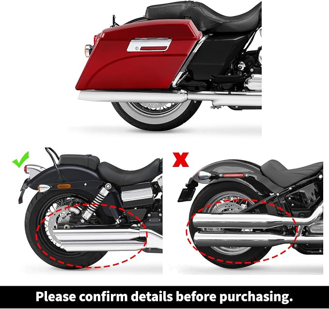 XFMT Motorcycle Saddlebags Red Hard Saddle Bags Trunk - Image 6