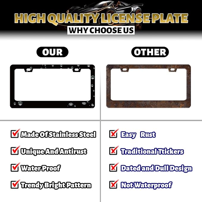 Piano Music License Plate Frame Music Notes License Plate Holder Stainless - Image 7