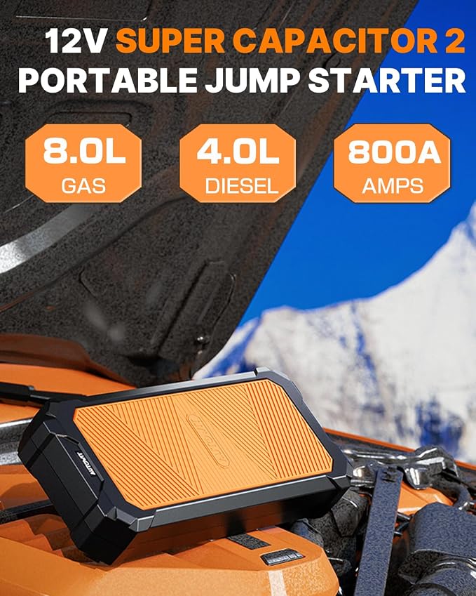Autowit Super Capacitor Jump Starter, 12V Batteryless Portable Jump Box - Image 2