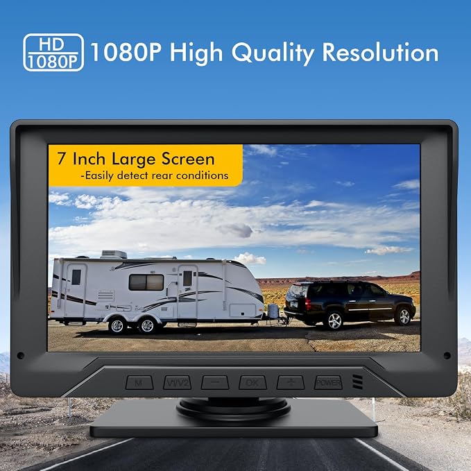 RV Backup Camera Plug and Play, No Delay, 1080P HD, 2 Channels, 150° Wide Angle - Image 5