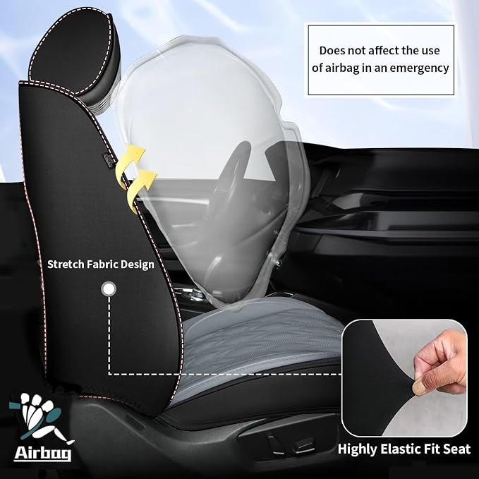 Seat Covers 2 Front Seats Fit for Toyota Camry 2012-2025 Leather Car Seat - Image 3