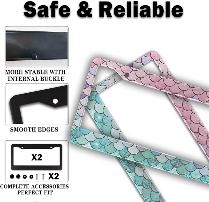 License Plate Frame Holder Pink License Plate Frames - Image 4