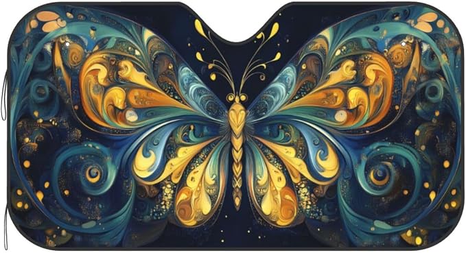 Beautiful Butterfly Car Sun Shade Windshield Sunshade Foldable Front Window - Image 8