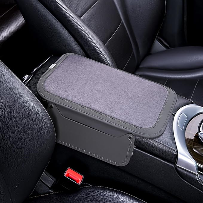 Arm Rest Cover for Car with 2 Storage Bags, Central Console Cover Armrest Pad by STSoleMeT