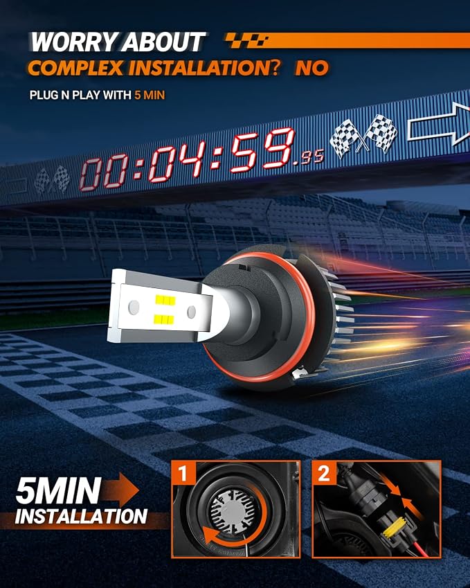 SEALIGHT S1 Series 9004 for ATVs & Powersports, 8×Brighteness Fog Lamps 1:1 - Image 3