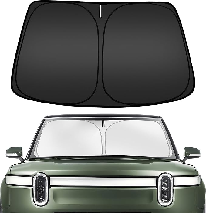 ARISMOTOR Windshield Sun Shade for Rivian R1S 2022-2025 2026, Custom Fit by ARISMOTOR