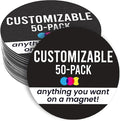 Magnet Me Up Customizable 30 Mil Round Magnet- 5”, 50 PK Weatherproof Car Magnet by MagnetMeUp