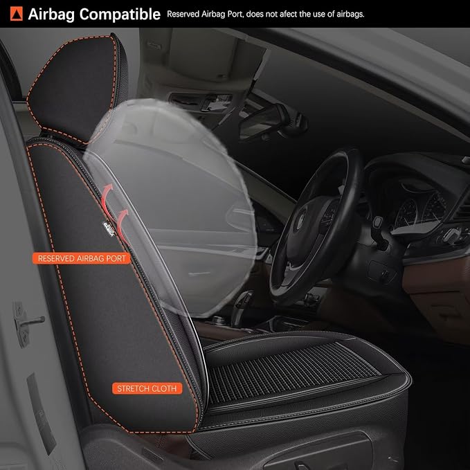 Front Seat Covers for Toyota Camry 2012-2023 2024 2025 Leather Ice Silk - Image 3