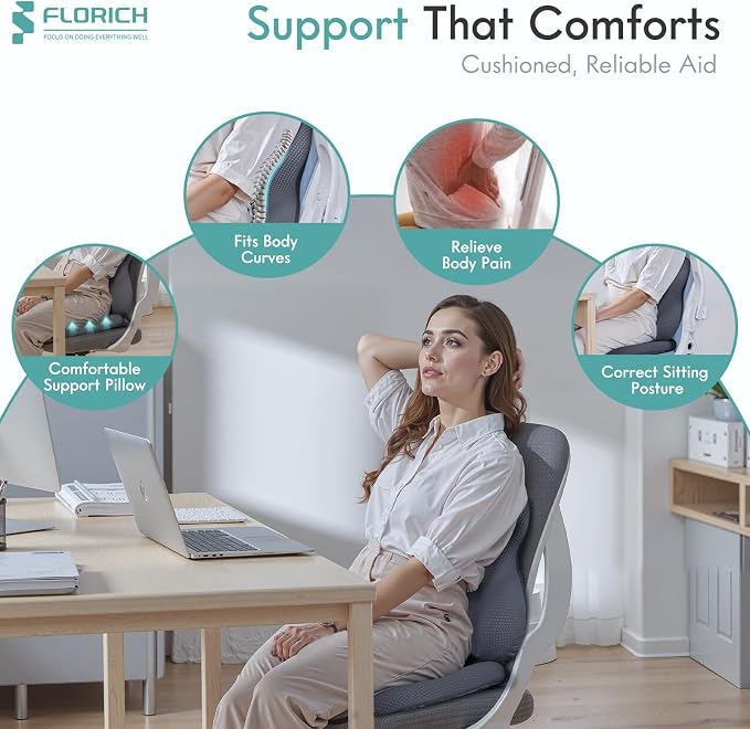 FLORICH Car Seat Cushion and Lumbar Support Pillow - Image 4
