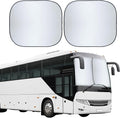 EcoNour 2-Piece Foldable Spring RV Windshield Sunshade, Reflective 240T Polyster by EcoNour