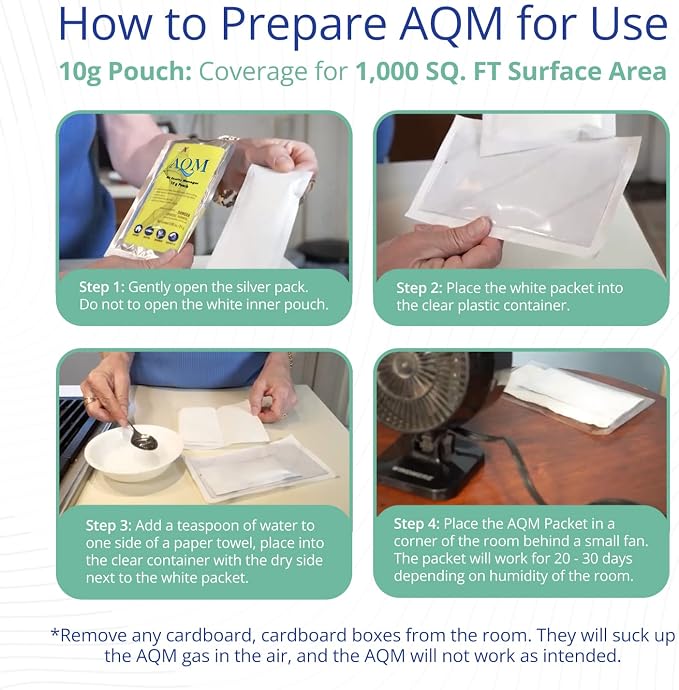 AQM by OdorXit, Air Quality Manager Chlorine Dioxide Odor Removal Packet - Image 4