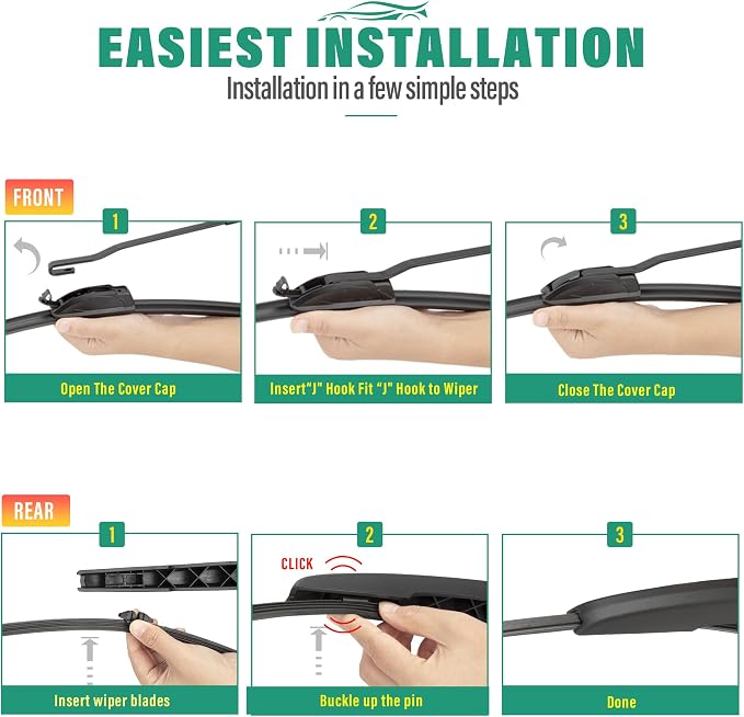 22" 22" 11" Windshield Wiper Blades Replacement - Image 9