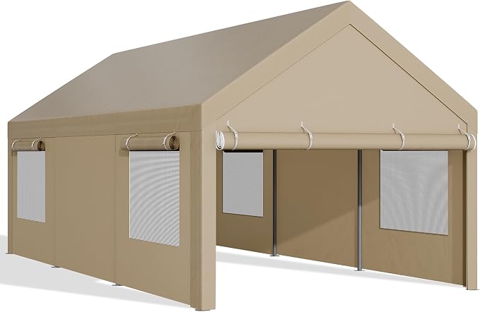 JAMFLY Carport, 10x20 ft Heavy Duty Carport - Image 9
