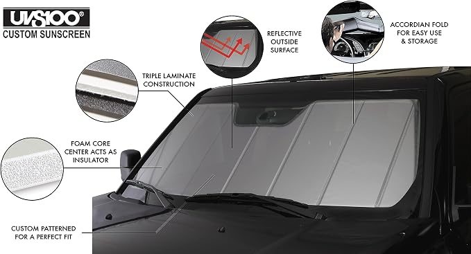 Covercraft UVS100 Custom Sunscreen | Fits 2014-2020 Lexus is | Silver - Image 3