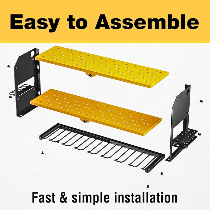 YYR Power Tool Organizer Wall Mount, Cordless Drill and Battery Holder - Image 9