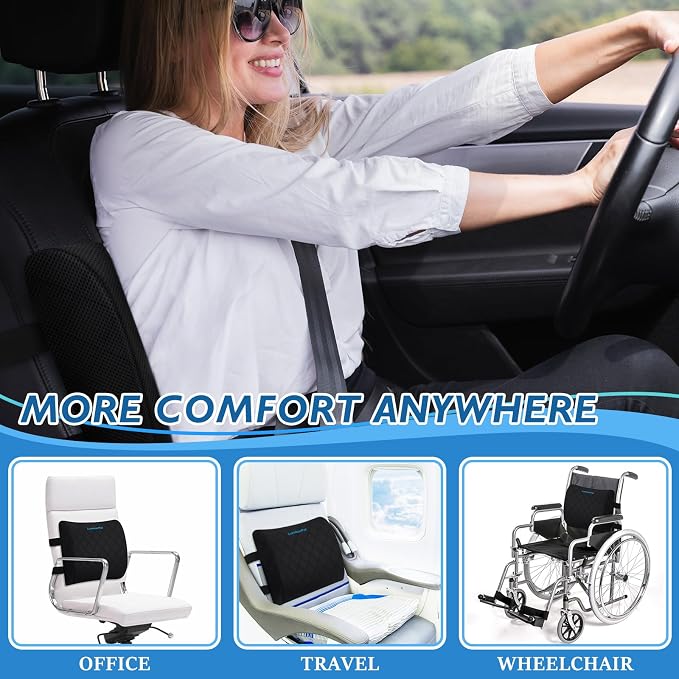 Lumbar Support Pillow for Office Chair Back Support Lumbar Pillow for Car - Image 7