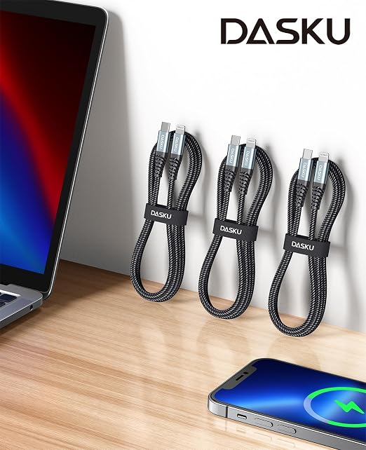 Dasku USB C to Lightning Cable 3Pack 10 FT, iPhone 14 13 Fast Charger Extra - Image 7