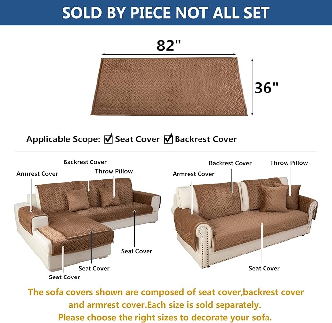 Eismodra Couch Cover, Sectional Couch Covers, Sofa Covers - Image 5