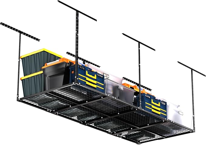 3 x 8FT Overhead Garage Storage Rack, Adjustable Ceiling Storage Racks by SoyweyDirect