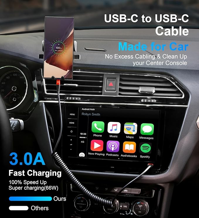 USB C to USB C Cable 6ft, Type C Fast Charging Compatible - Image 3