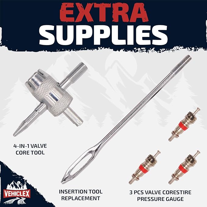 Vehiclex Tire Repair Kit for Plug and Patch - Image 4