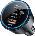 USB C Car Charger Fast Charging 200W, Dual PD 100W Type C Car Charger, by ROADRESS