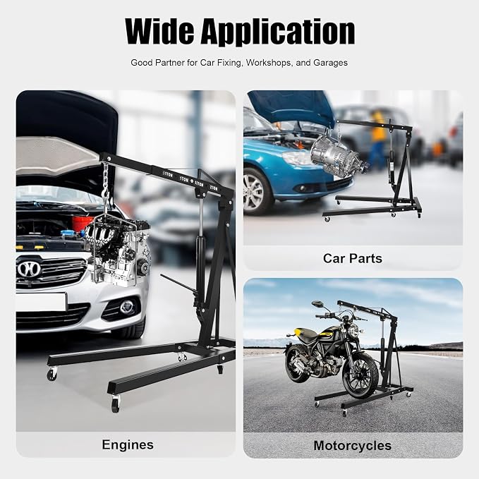 LOYALHEARTDY 2 Ton Hydraulic Engine Hoist, Folding Engine Lift - Image 6