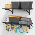 2-Pack 2x4ft Garage Shelving Wall Mounted, 400LB Capacity by Jusgym