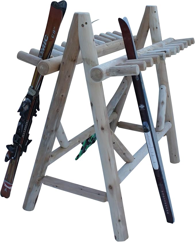 22-Place Freestanding Ski Log Racks, Pole Ski Holders, Garage Racks - Image 6