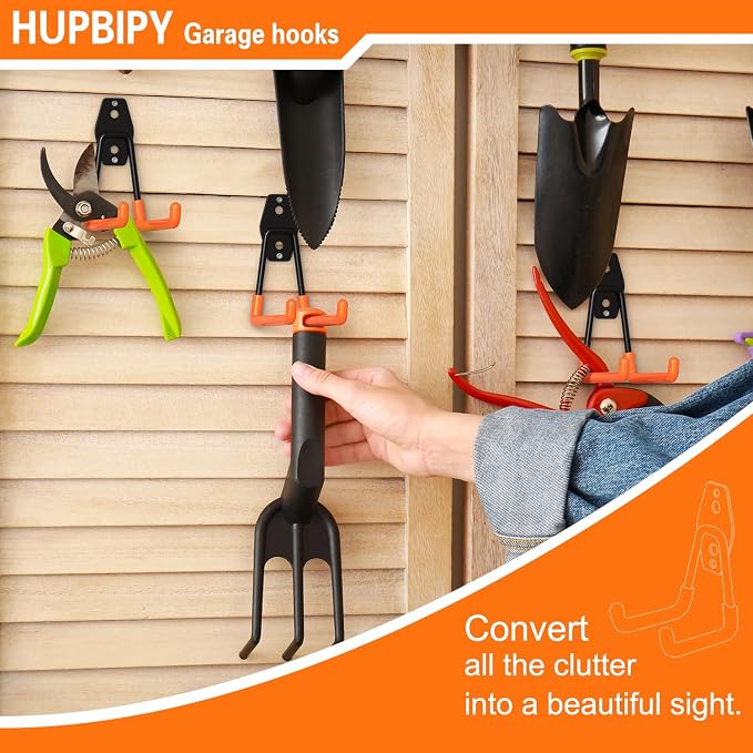 Heavy Duty Garage Hooks 10 Pack, 5.1 inch Medium U Shaped Hanger, Wall Mounted - Image 4