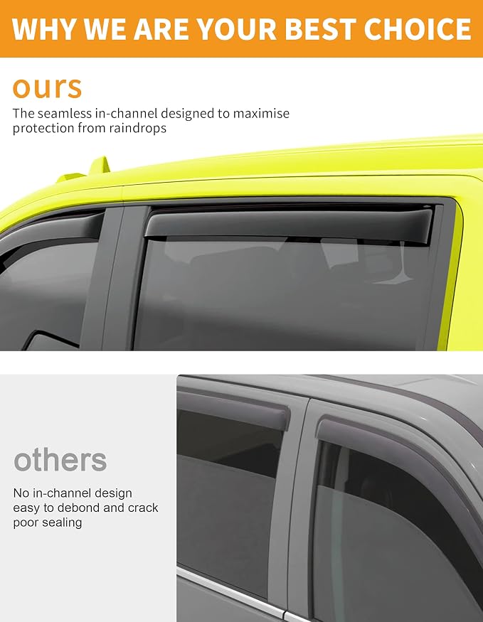 in-Channel Window Rain Guards Fit - Image 8