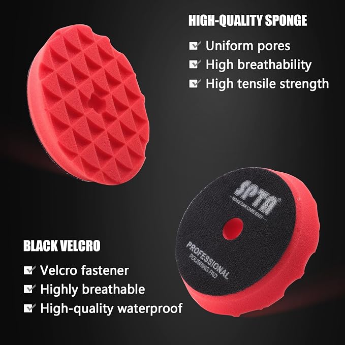SPTA 5 Inch 125mm Body Repair Polishing Pad Set - Image 4